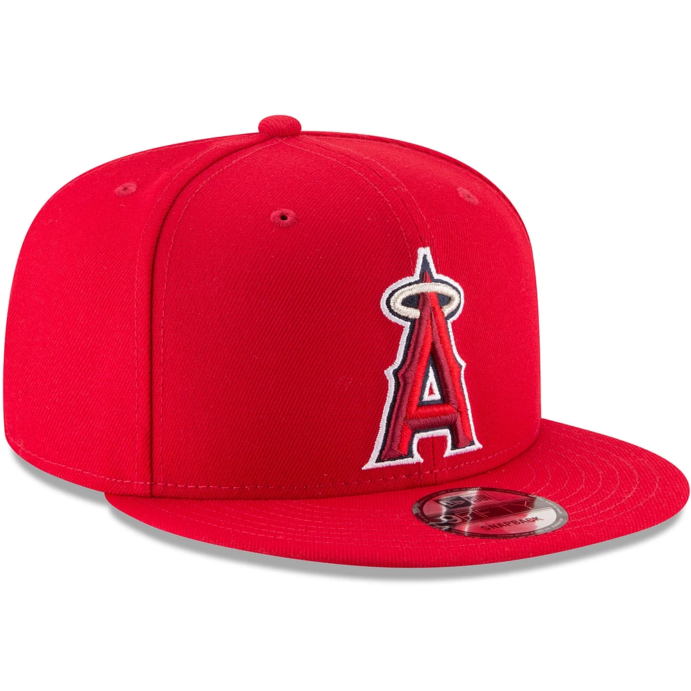 Casquette Snapback 9FIFTY Team Colour Los Angeles Angels rouge New Era pour homme