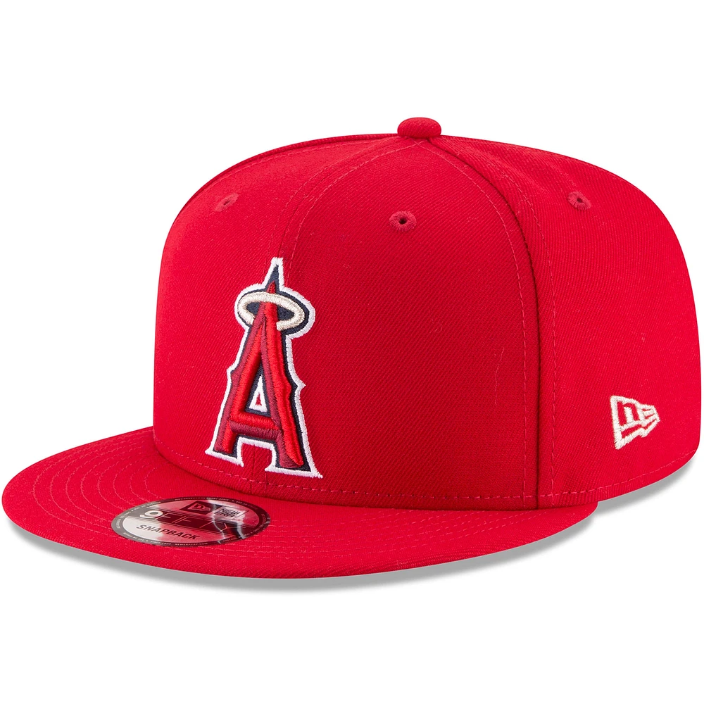 Casquette Snapback 9FIFTY Team Colour Los Angeles Angels rouge New Era pour homme