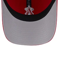 Men's New Era Red Los Angeles Angels Team Slick Trucker 9TWENTY Adjustable Hat