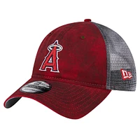 Casquette réglable rouge Los Angeles Angels Team Slick Trucker 9TWENTY New Era pour hommes