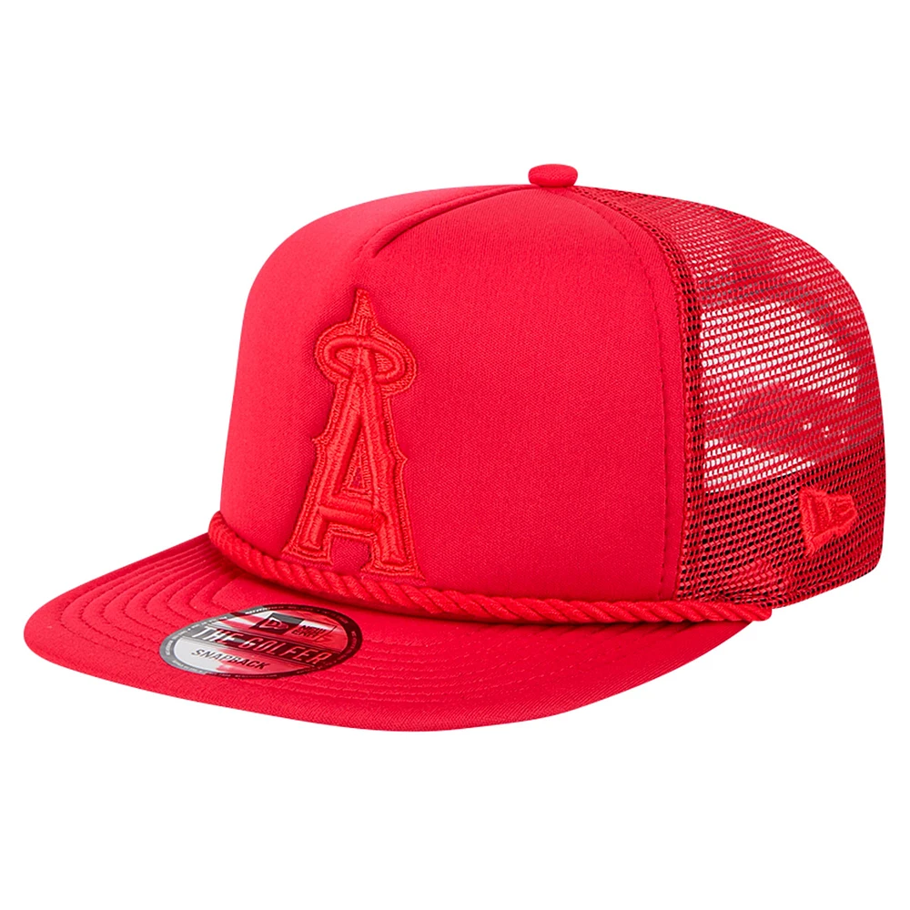 Casquette de golf à visière snapback Los Angeles Angels rouge New Era pour homme