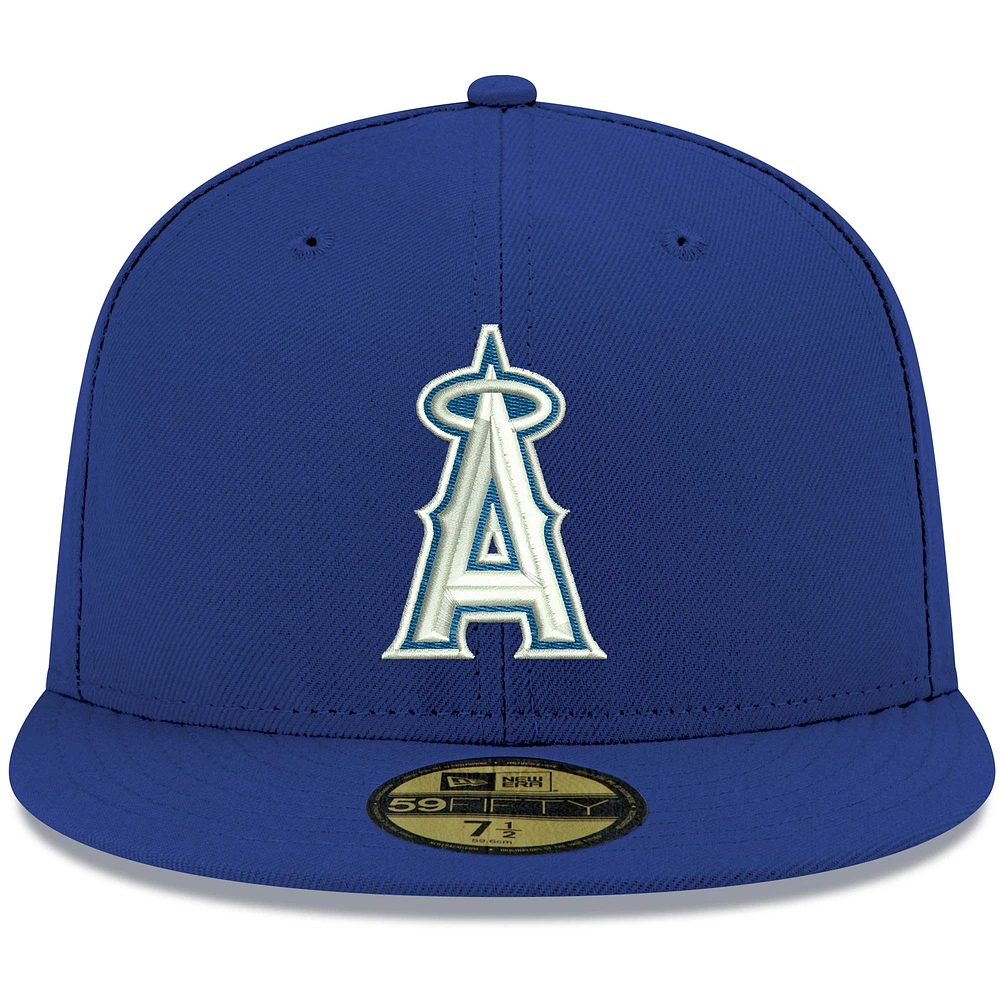 Men's New Era Royal Los Angeles Angels White Logo 59FIFTY Fitted Hat