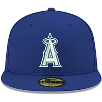 Men's New Era Royal Los Angeles Angels White Logo 59FIFTY Fitted Hat