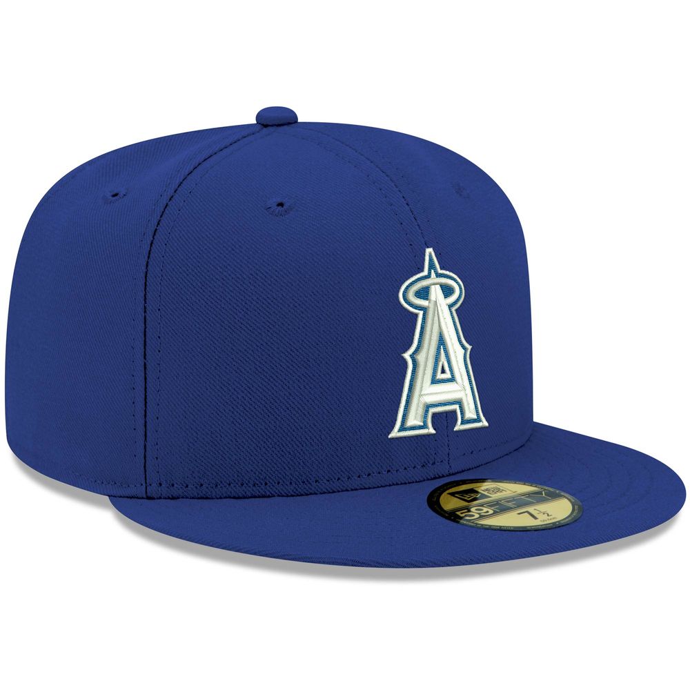 Men's New Era Royal Los Angeles Angels White Logo 59FIFTY Fitted Hat