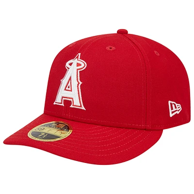 Casquette ajustée 59FIFTY écarlate Los Angeles Angels Low Profile New Era pour homme