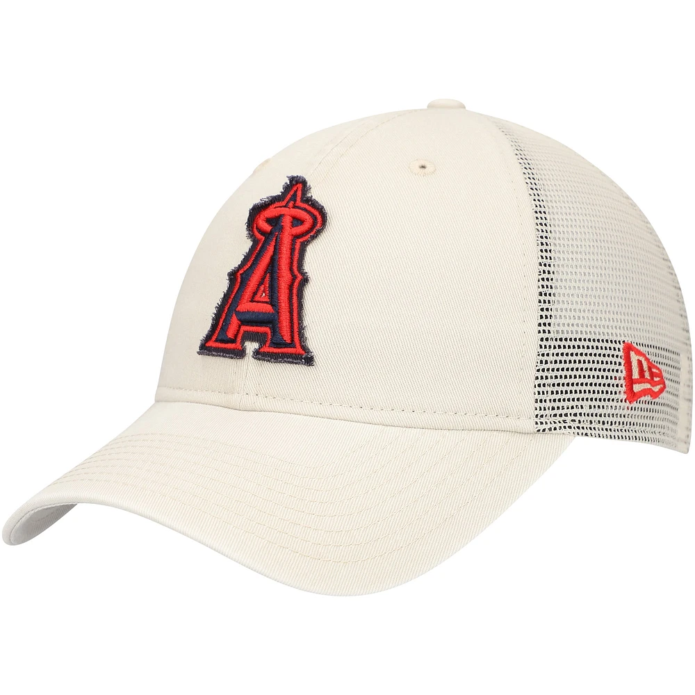 Casquette de camionneur réglable New Era Stone Los Angeles Angels Game Day 9TWENTY pour hommes