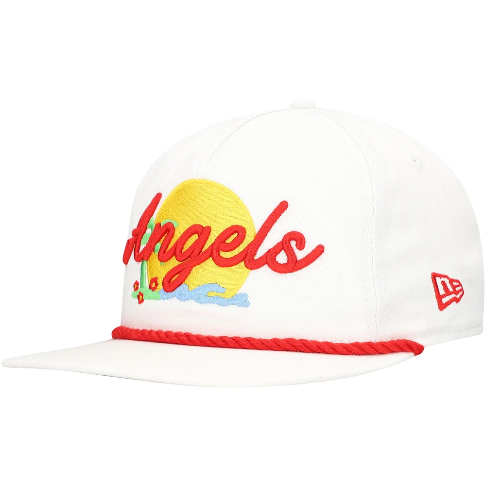 Casquette ajustable blanche Los Angeles Angels Paradise Golfer New Era pour homme