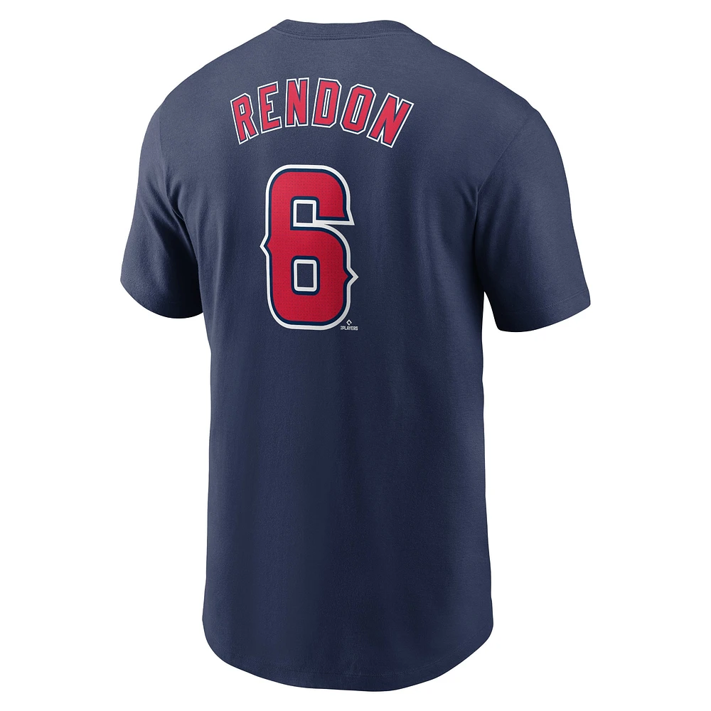 T-shirt avec nom et numéro Nike Anthony Rendon pour hommes, bleu marine, Los Angeles Angels Fuse