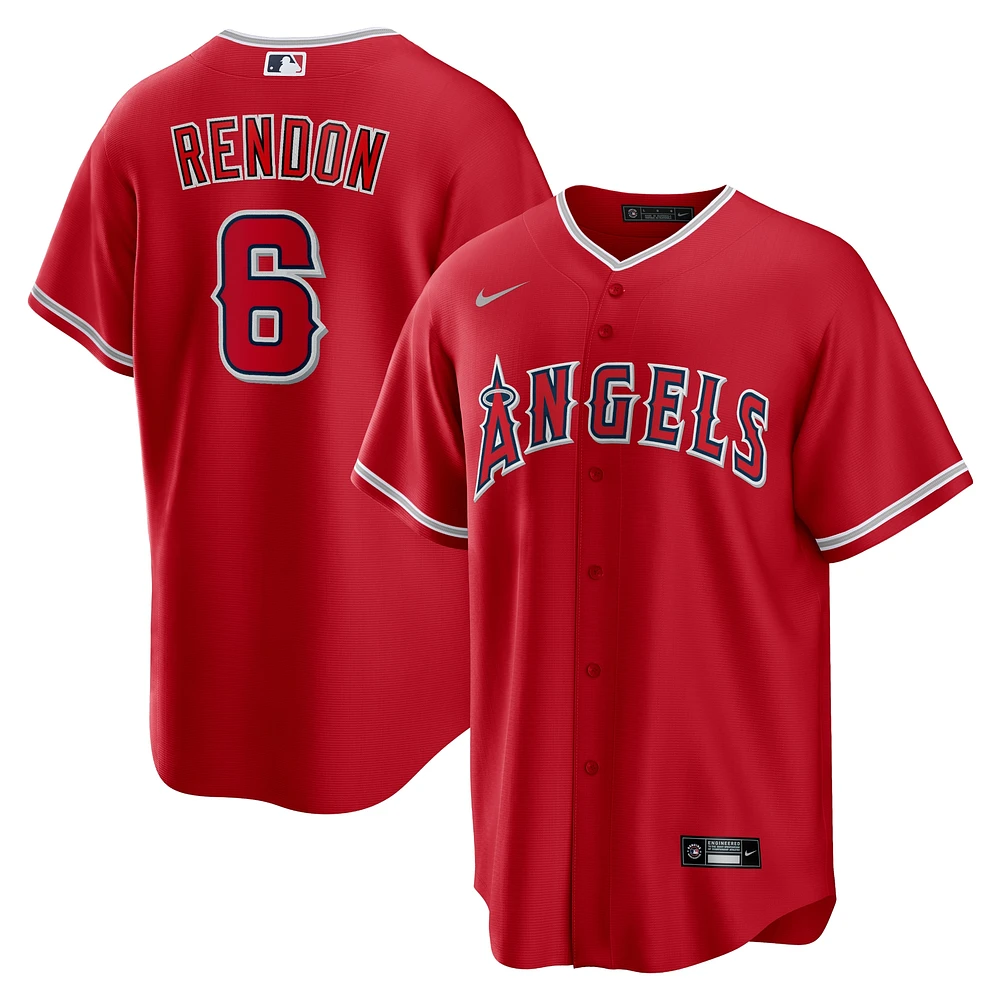 Maillot réplique alternatif du nom joueur des Los Angeles Angels de Anthony Rendon pour homme Nike rouge