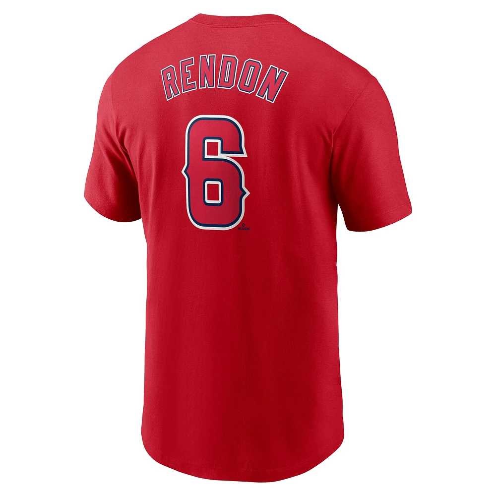 Men's Nike Anthony Rendon Red Los Angeles Angels Fuse Name & Number T-Shirt