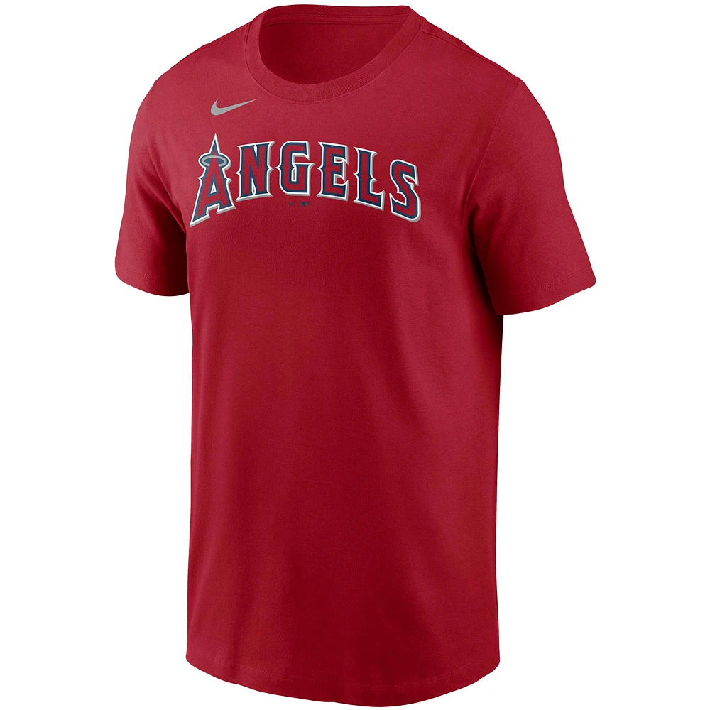 Men's Nike Anthony Rendon Red Los Angeles Angels Name & Number T-Shirt