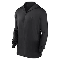 Men's Nike Black Los Angeles Angels Authentic Collection Travel Performance Lightweight Full-Zip Hoodie