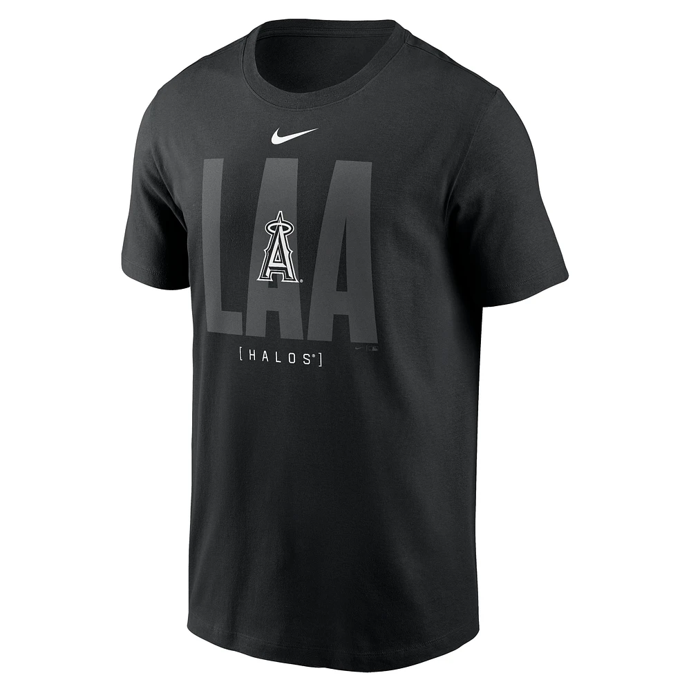 T-shirt Nike Los Angeles Angels Fashion Local pour homme, noir