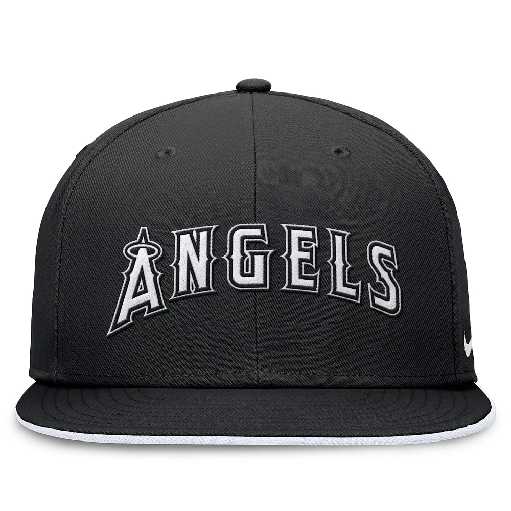 Men's Nike Black Los Angeles Angels Primetime True Performance Fitted Hat