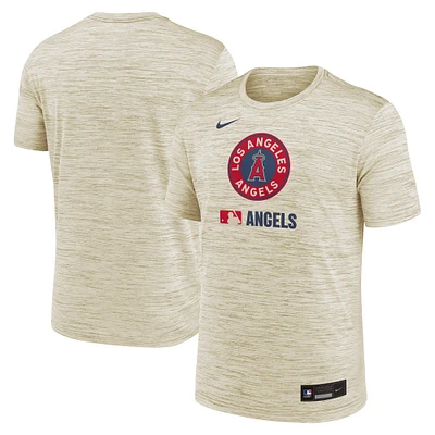 Men's Nike  Cream Los Angeles Angels 2025 City Connect Authentic Collection Velocity Performance T-Shirt