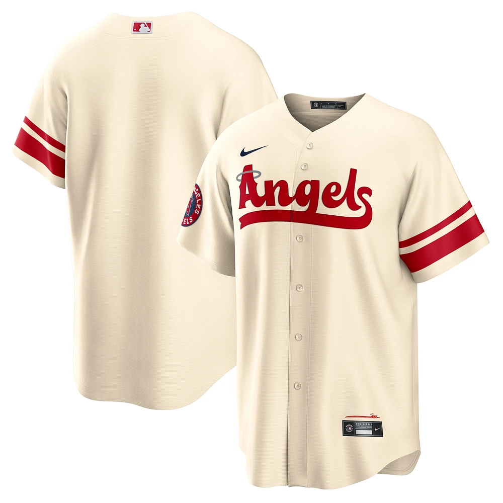 Maillot Nike crème Los Angeles Angels City Connect Replica Team pour homme