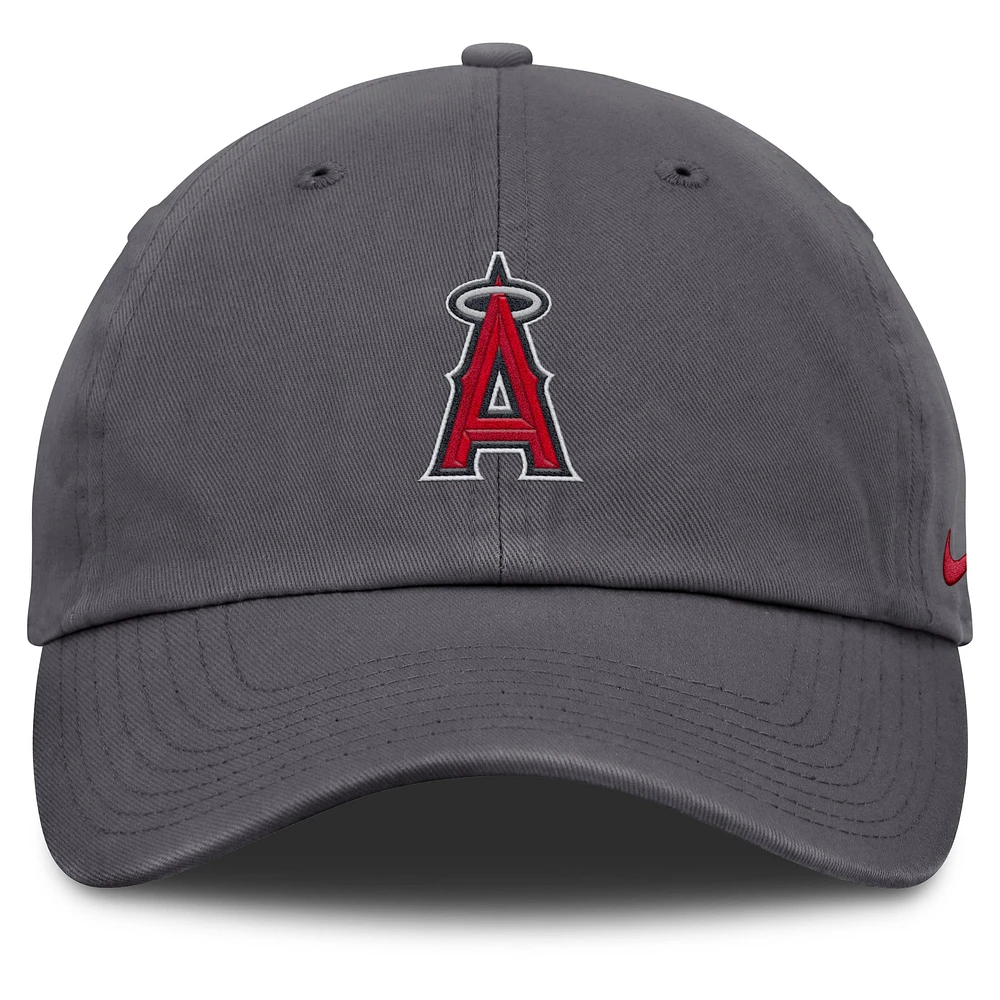 Men's Nike Gray Los Angeles Angels Club Adjustable Hat