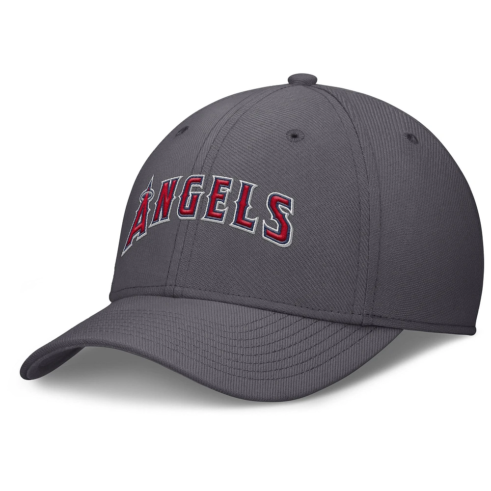 Men's Nike  Gray Los Angeles Angels Swoosh Performance Flex Hat