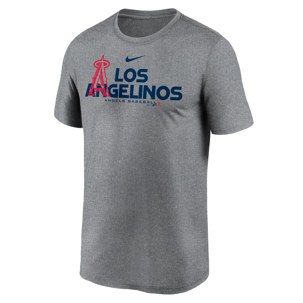 Men's Nike Heathered Charcoal Los Angeles Angels Local Rep Legend Performance T-Shirt