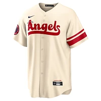 Maillot de joueur réplique Nike Mike Trout crème Los Angeles Angels City Connect pour homme