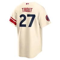 Maillot de joueur réplique Nike Mike Trout crème Los Angeles Angels City Connect pour homme