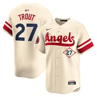 Maillot Nike Mike Trout pour homme Los Angeles Angels City Connect Limited Natural