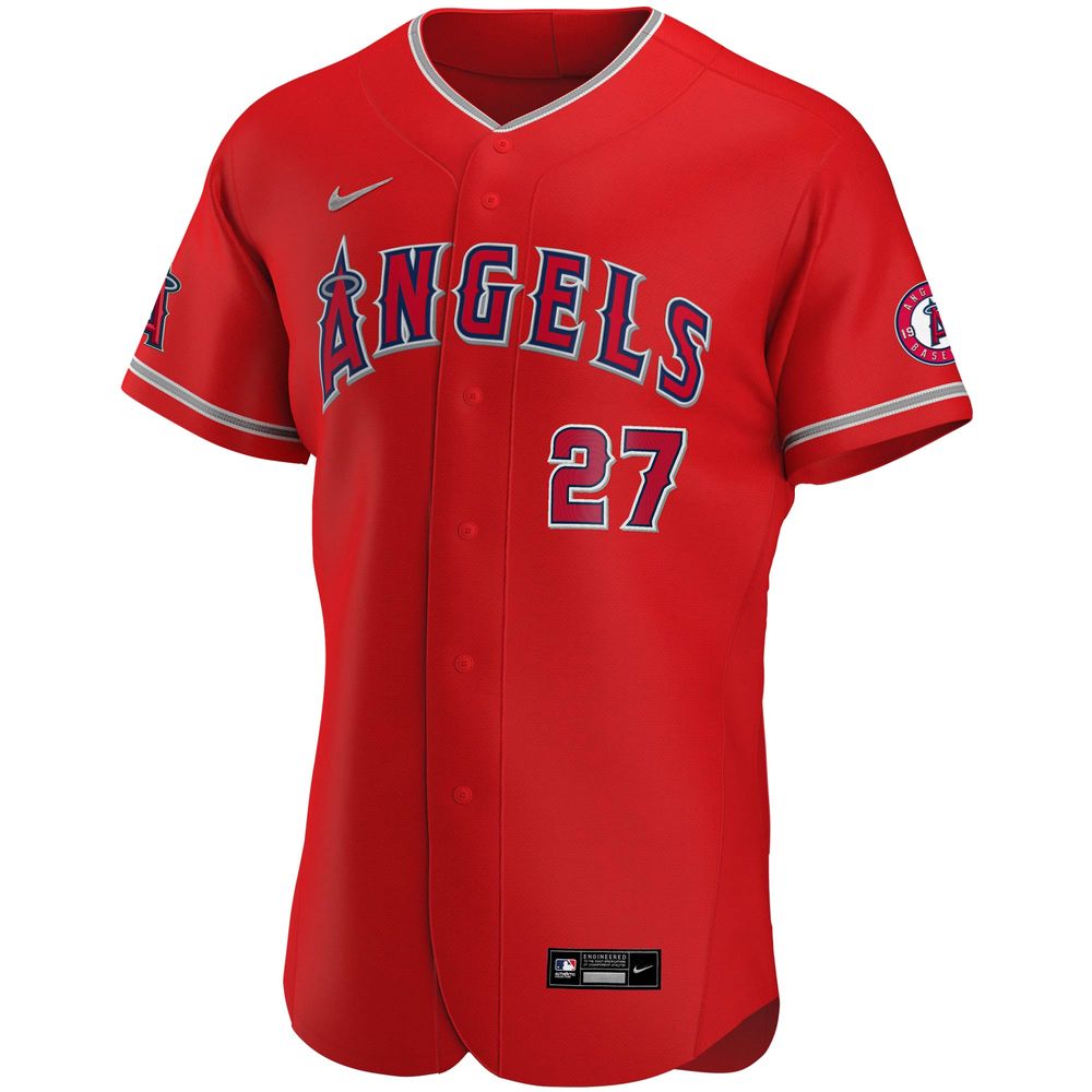 Men's Nike Mike Trout Red Los Angeles Angels Alternate Authentic Player - Jersey