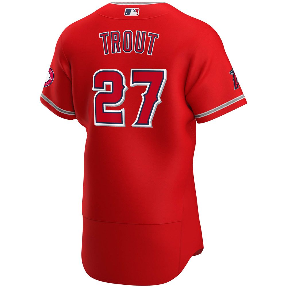 Men's Nike Mike Trout Red Los Angeles Angels Alternate Authentic Player - Jersey