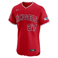 Maillot de joueur d'élite alternatif des Los Angeles Angels Nike Mike Trout rouge pour homme