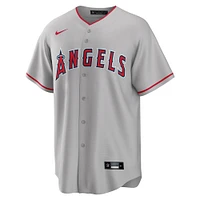 Men's Nike Mike Trout Silver Los Angeles Angels Road Replica Player Name Jersey