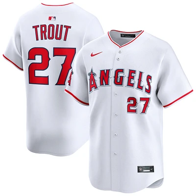 Maillot de joueur Nike Mike Trout blanc Los Angeles Angels à domicile en édition limitée pour homme