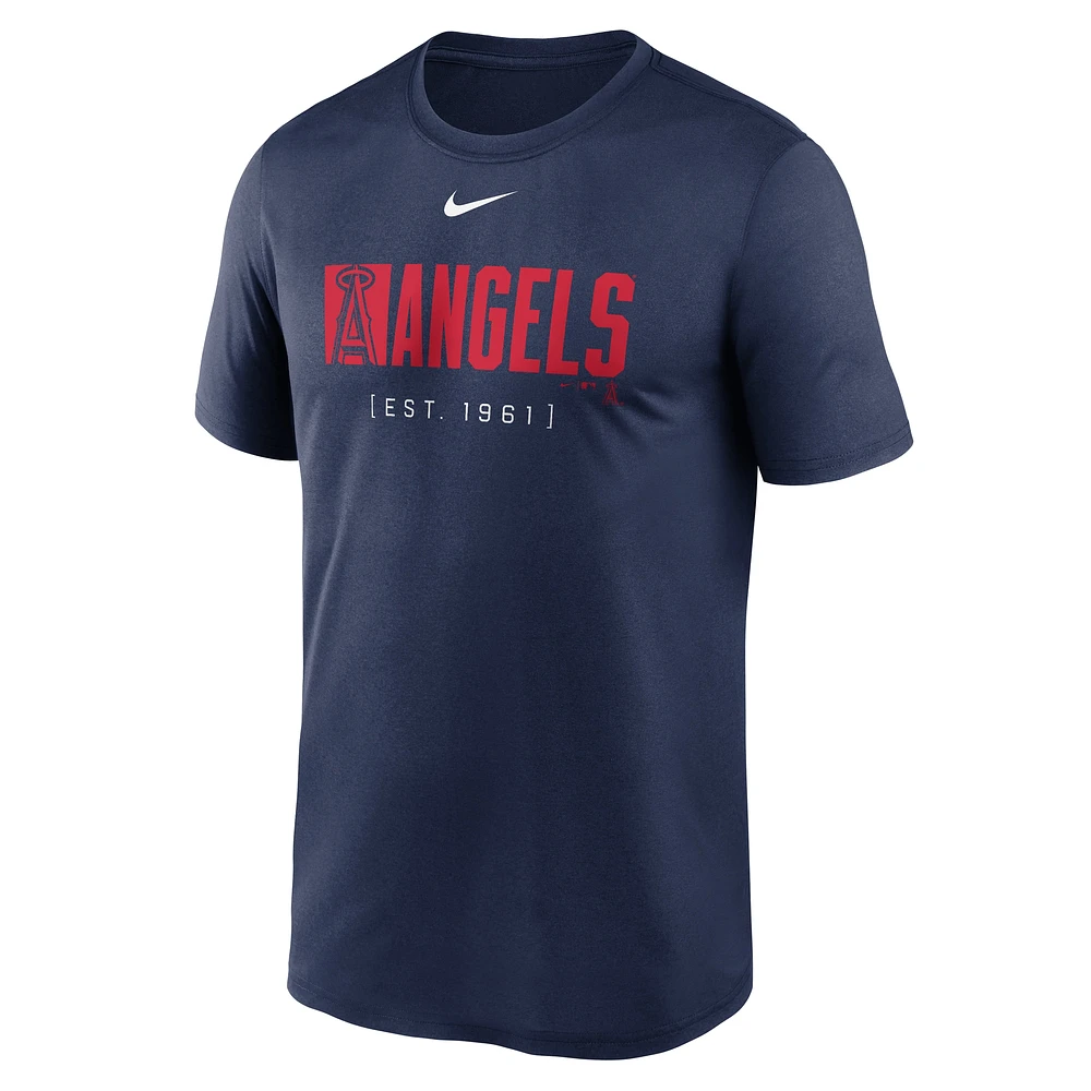 T-shirt Nike bleu marine Los Angeles Angels Knockout Legend Performance pour homme