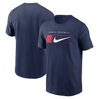 Men's Nike Navy Los Angeles Angels Team Swoosh Lockup T-Shirt