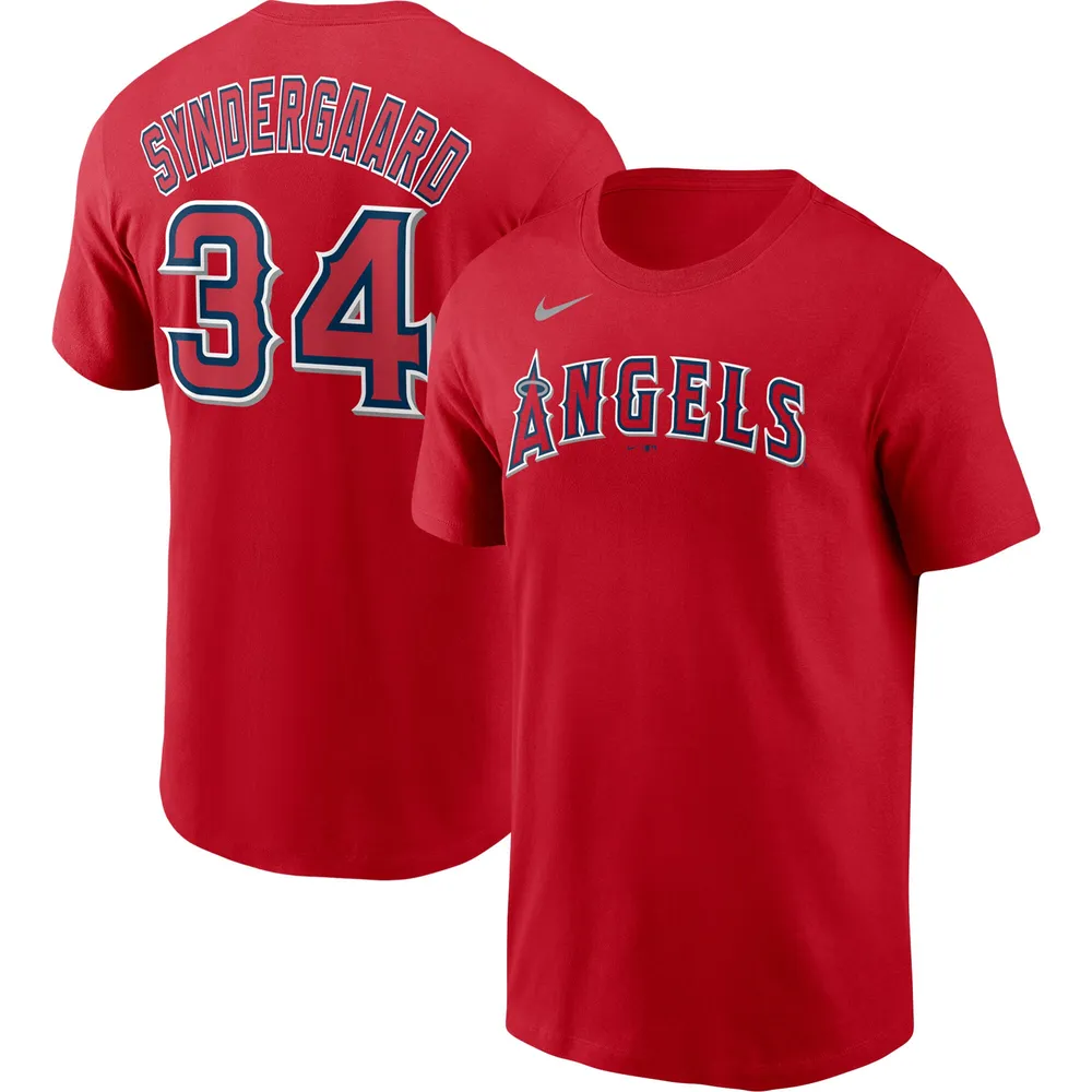 Noah Syndergaard Los Angeles Angels Nike Name & Number T-Shirt - Red