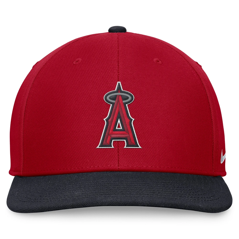 Casquette Nike rouge/bleu marine à visière bicolore pour homme Los Angeles Angels