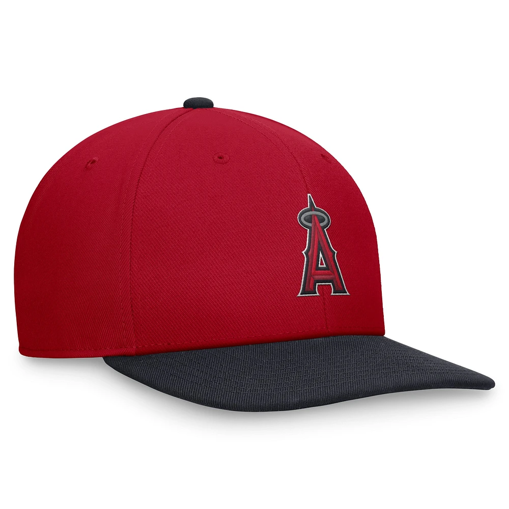 Casquette Nike rouge/bleu marine à visière bicolore pour homme Los Angeles Angels