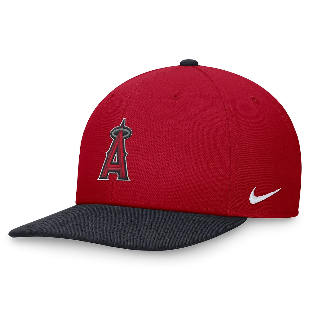 Casquette Nike rouge/bleu marine à visière bicolore pour homme Los Angeles Angels