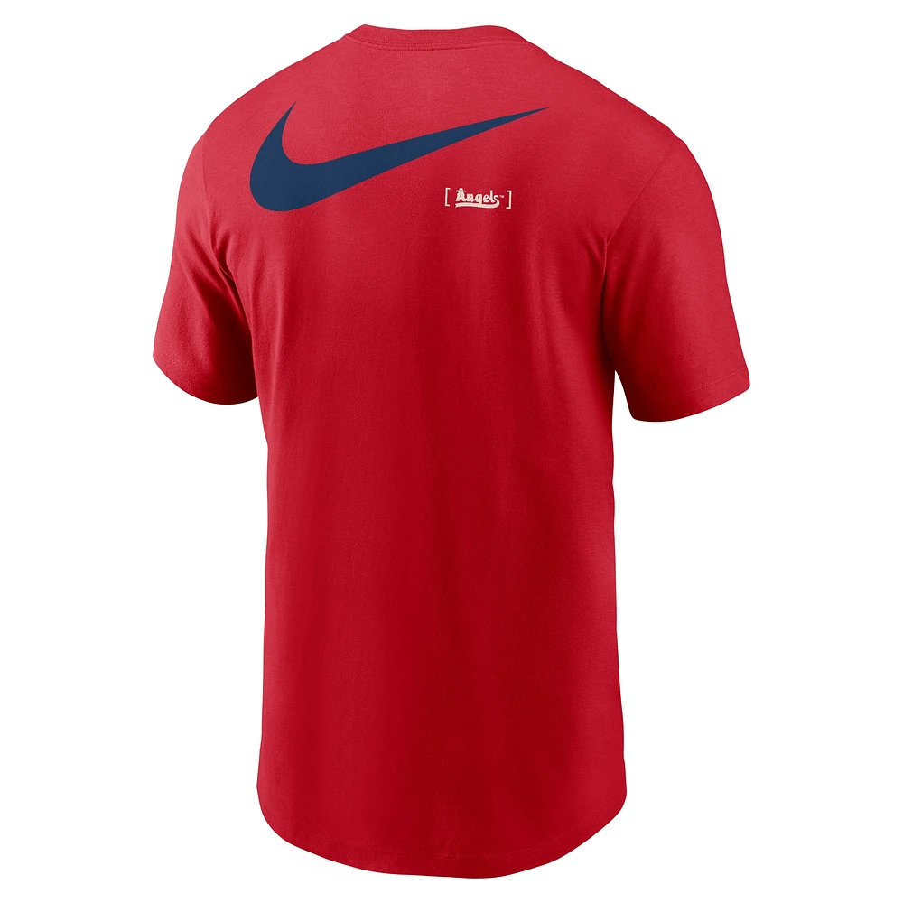 Men's Nike Red Los Angeles Angels 2-Hit Speed City Connect T-Shirt