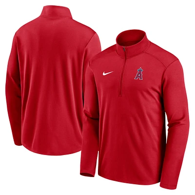 Haut à demi-glissière Nike Los Angeles Angels Agility Pacer Performance léger rouge pour homme