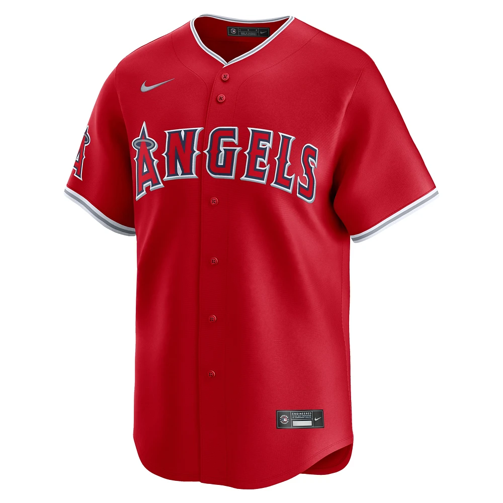 Men's Nike  Red Los Angeles Angels Alternate Limited Jersey