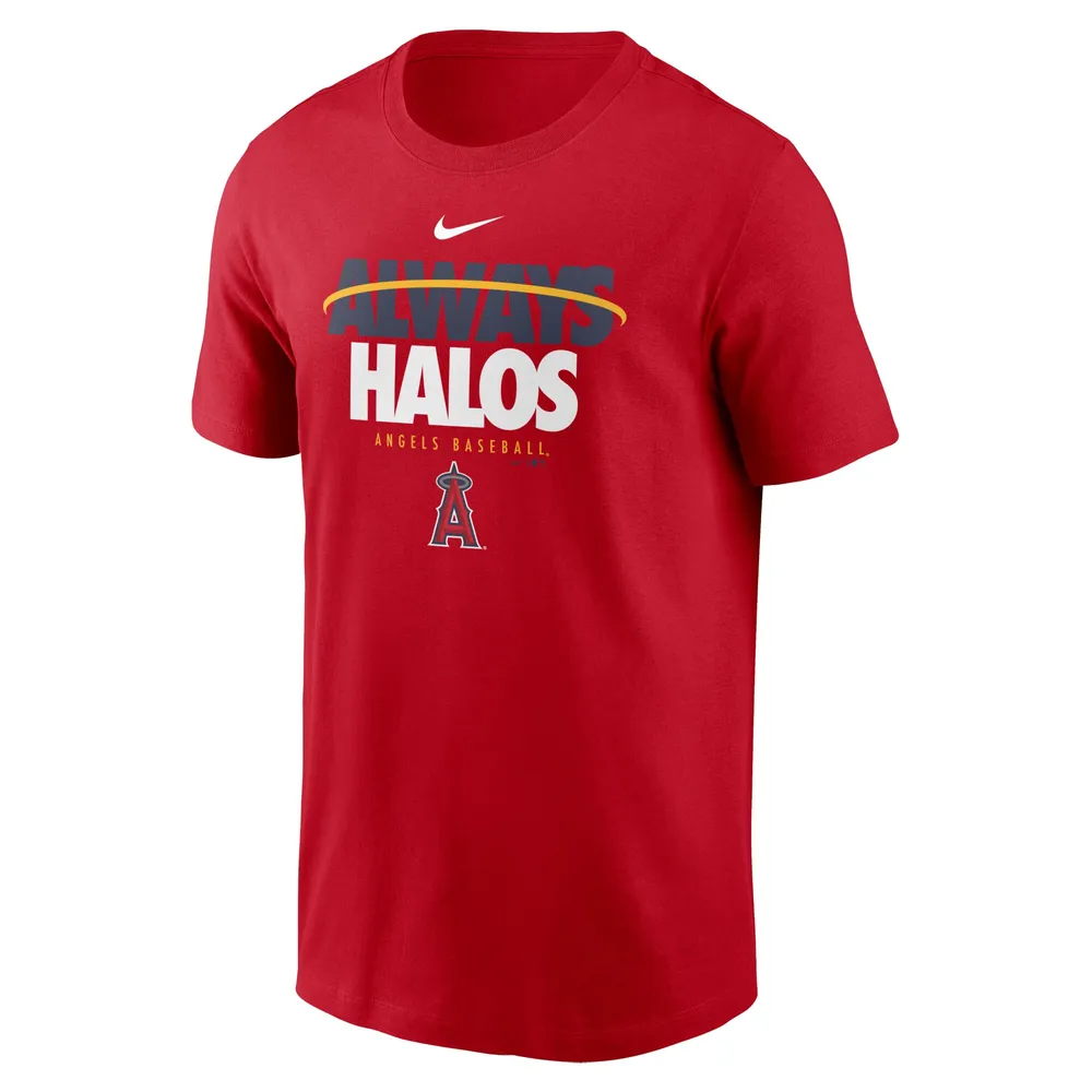 T-shirt Nike rouge de l'équipe locale des Los Angeles Angels Always Halos pour hommes