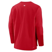 Men's Nike Red Los Angeles Angels Authentic Collection City Connect Player Tri-Blend Performance Pullover Jacket