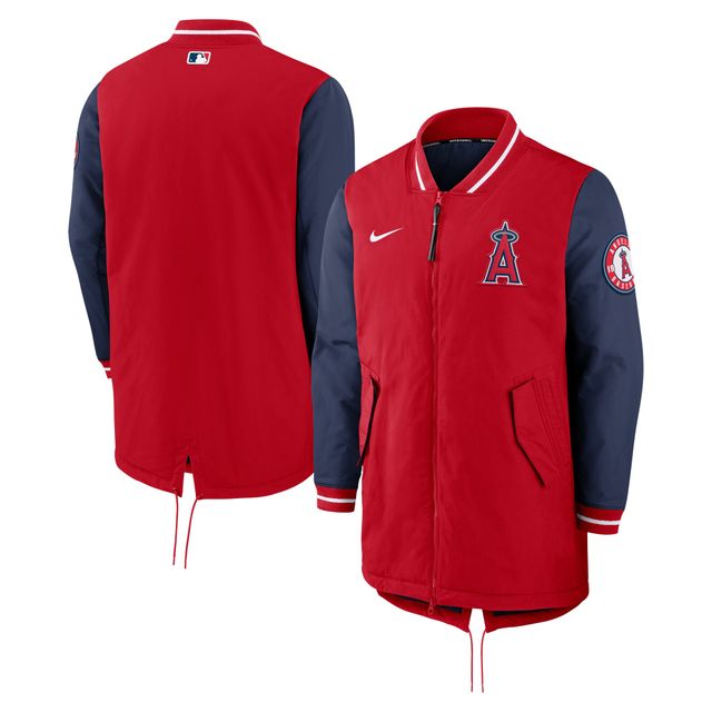 Veste à glissière pleine longueur Nike Los Angeles Angels Authentic Collection pour homme, rouge