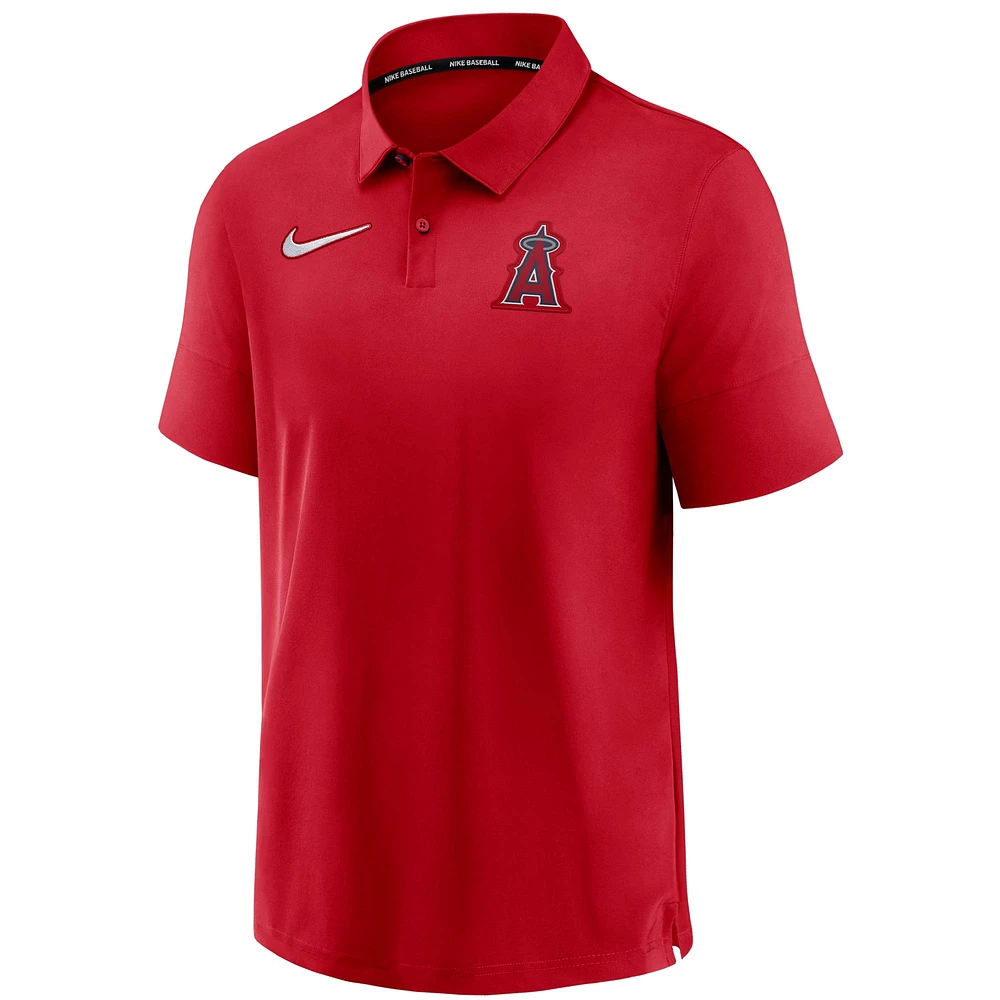 Polo Nike Los Angeles Angels Authentic Collection Flex Performance pour homme, rouge