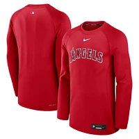 Sweat-shirt à capuche Nike rouge authentique Los Angeles Angels Game Time Performance pour homme