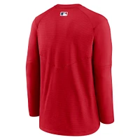 Men's Nike Red Los Angeles Angels Authentic Collection Logo Performance Long Sleeve T-Shirt