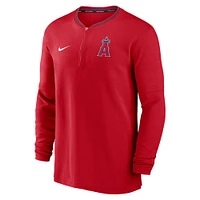 Men's Nike Red Los Angeles Angels Authentic Collection Performance Half-Zip Top