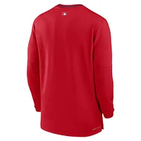 Men's Nike Red Los Angeles Angels Authentic Collection Performance Half-Zip Top