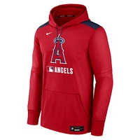 Men's Nike Red Los Angeles Angels Authentic Collection Performance Pullover Hoodie