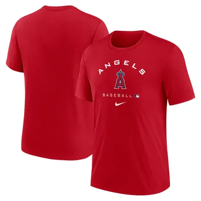 Los Angeles Angels Nike Authentic Collection Tri-Blend Performance T-Shirt - Red